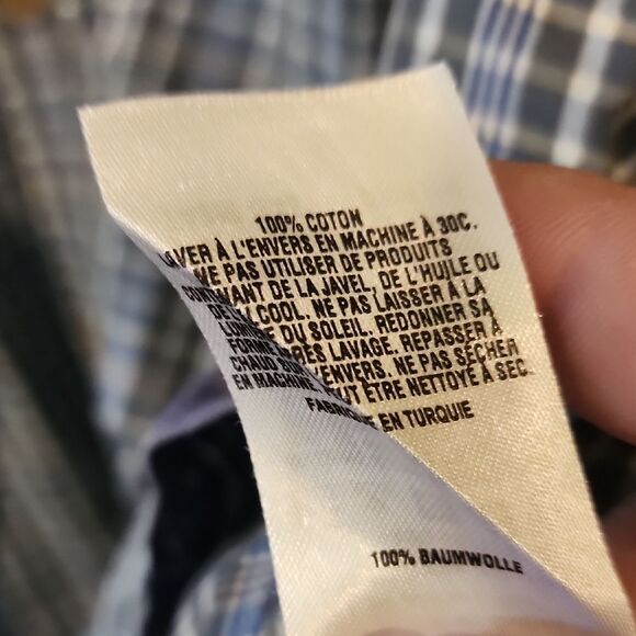 Ted Baker Womens Blue Casual Button Down Shirt with Classic Check Pattern Size 4 - Picture 5 of 5